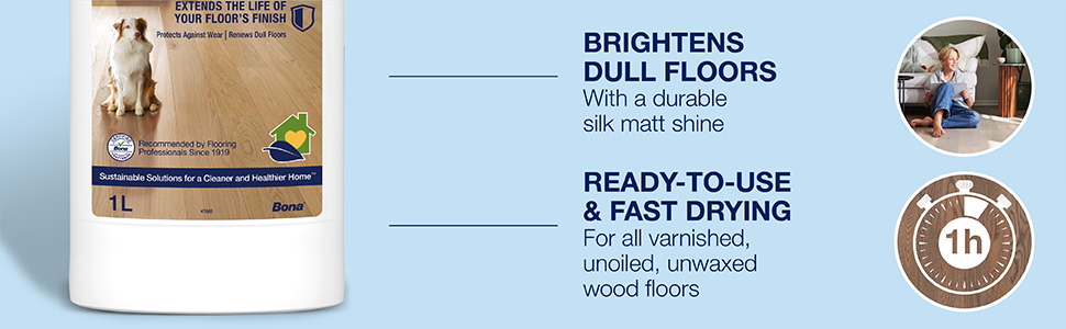 Bona Wood Floor Refresher 1 Litre for Lacquered Floors - Image 4