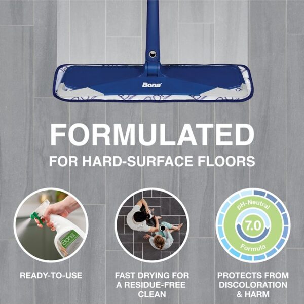 Bona Hard-Surface Floor Cleaner Cartridge 1L (34 oz) – replacement cartridge for Bona spray mop.
